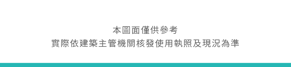 本圖面僅供參考實際依建築主管機關核發使用執照及現況為準